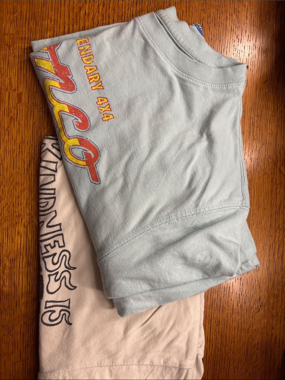 Set of 2 - Short Sleeve Oversize Graphic Tees